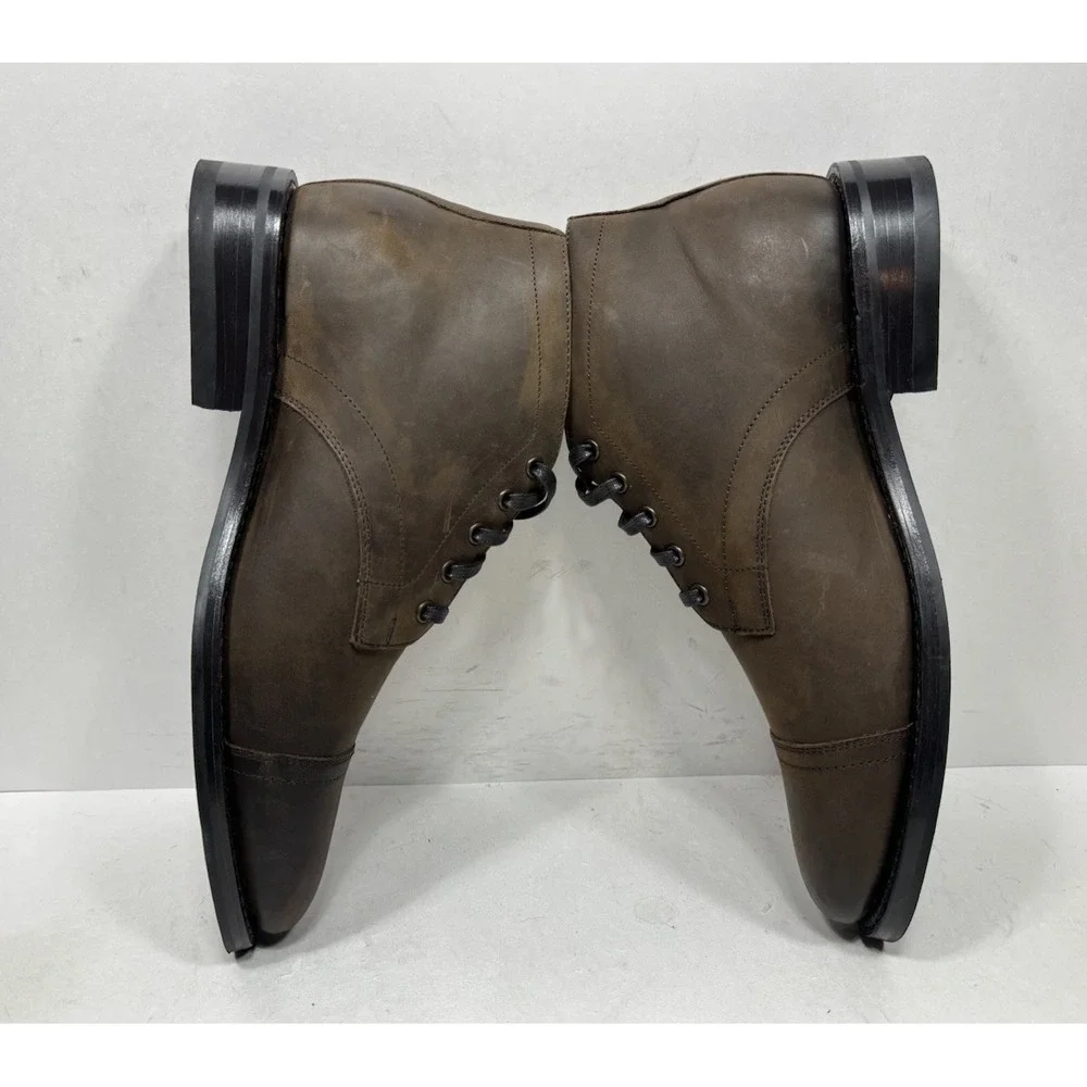 Thursday Boot Co. The Cadet Cap Toe Leather Boots Tobacco Men's Size 8.5